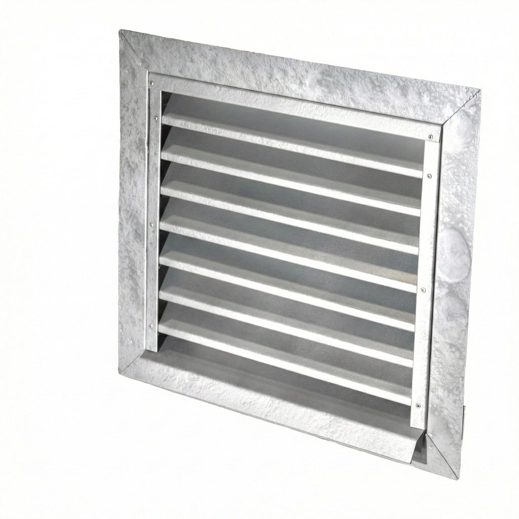 Ytterväggsgaller för ventilation monterat på fasad